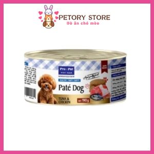 Pate Dog Pro Pet Dog 190gr dành cho chó vị cá ngừ và gà