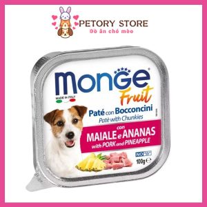 Pate cho chó Monge Fresh vị thịt heo và dứa 100g