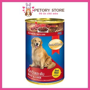 Pate cho chó Smartheart lon 400G vị bò và gan