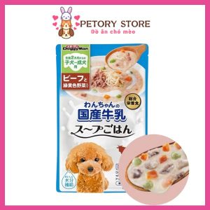 Pate sữa bò cho chó DoggyMan Milk Soup vị bò rau củ 80g