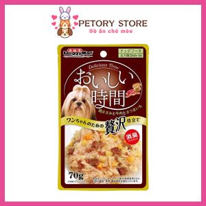 Pate thịt gà cho chó DoggyMan Delicious vị thịt bò và khoai lang 70g